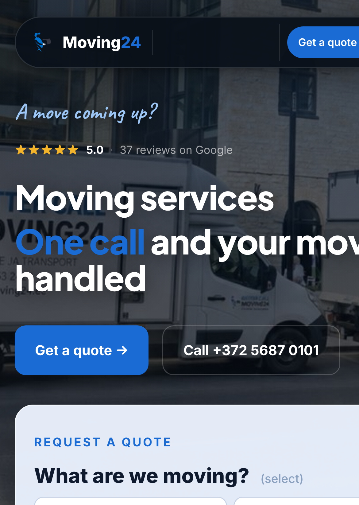 Moving24 on mobile